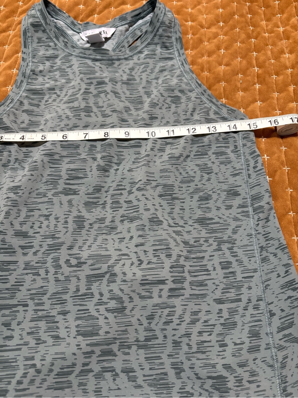Athleta Mint Patterned Racerback Tank - Picture 5 of 6
